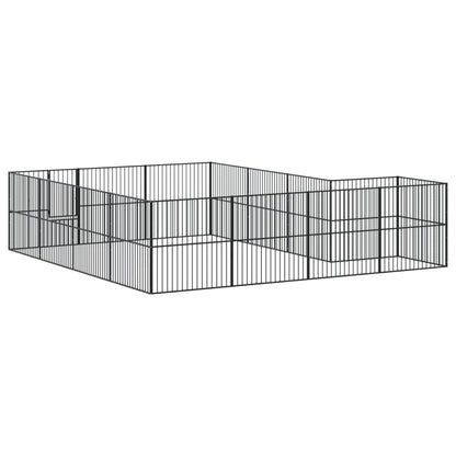 Dog Playpen Black Galvanized Steel Large Durable Dog Playpen