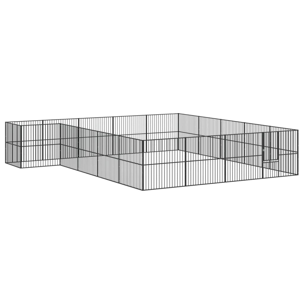 Dog Playpen Black Galvanized Steel Large Heavy Duty Dog Playpen