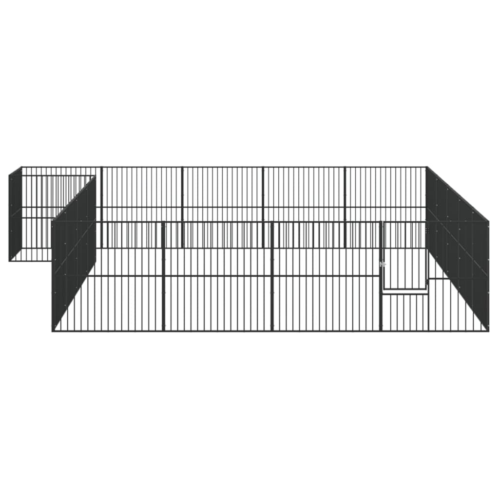 Dog Playpen Black Galvanized Steel Large Heavy Duty Dog Playpen
