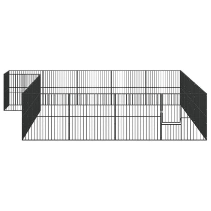 Dog Playpen Black Galvanized Steel Large Heavy Duty Dog Playpen