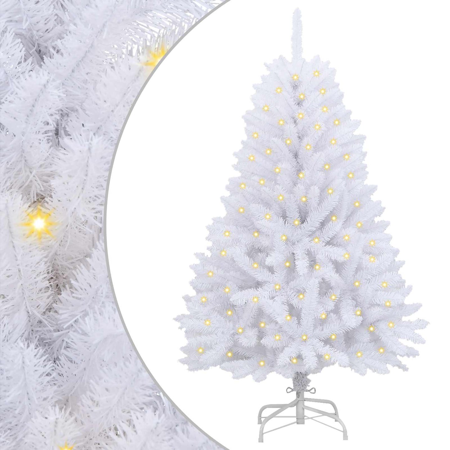Artificial Christmas Tree White 59.06 in PVC and Metal