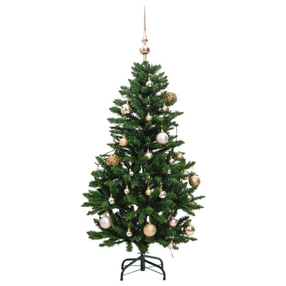 Artificial Hinged Christmas Tree 150 LEDs & Ball Set 59.1"