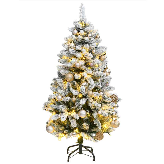 Artificial Hinged Christmas Tree 150 LEDs & Ball Set 47.2"