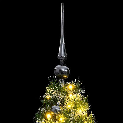 Artificial Hinged Christmas Tree 150 LEDs & Ball Set 59.1"
