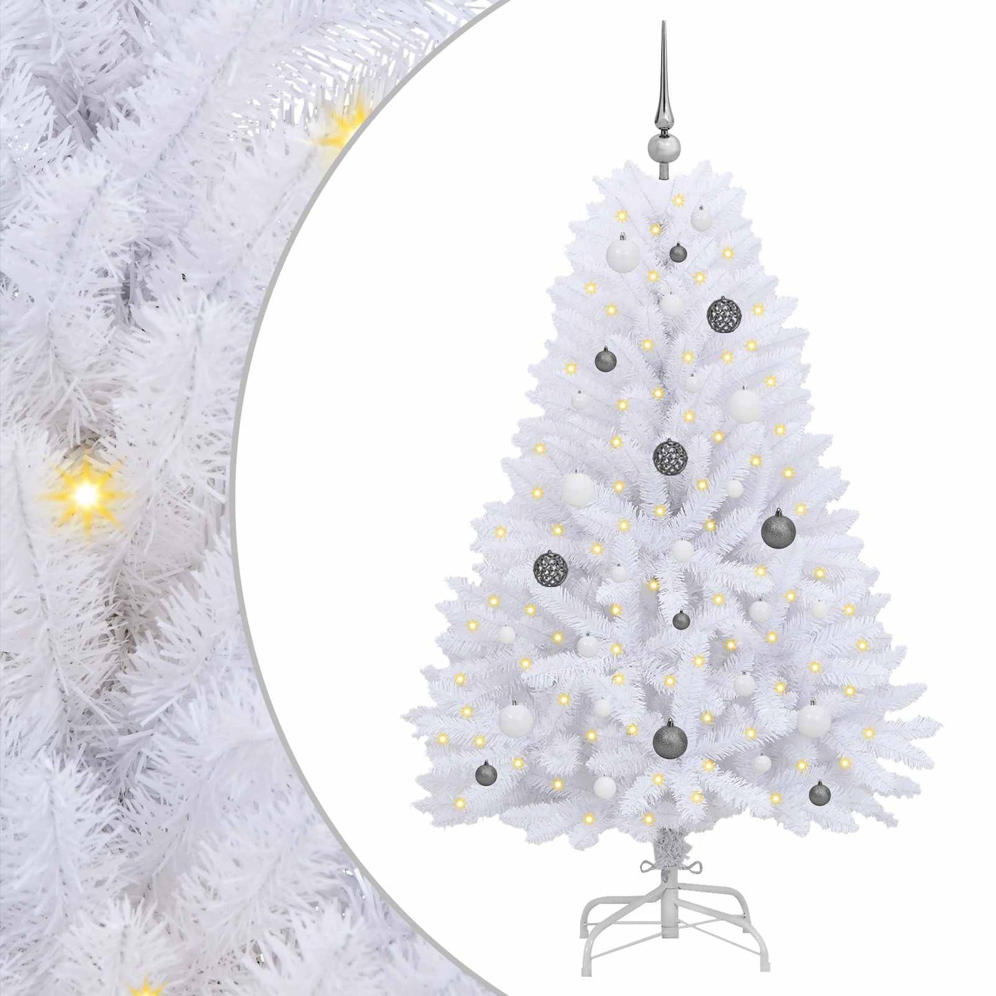 Artificial Christmas Tree White 31.50 x 31.50 x 59.06 in