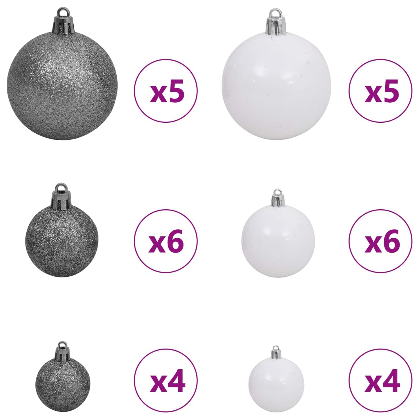 Artificial Christmas Tree White 31.50 x 31.50 x 59.06 in