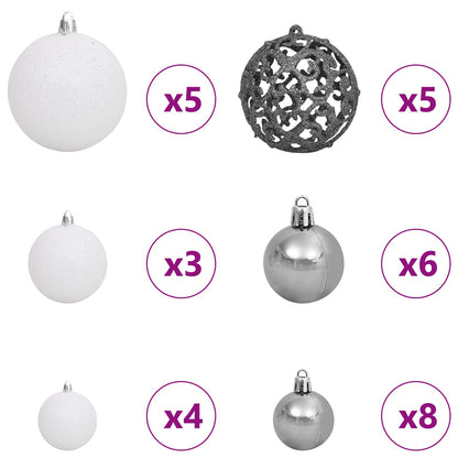 Artificial Christmas Tree White 31.50 x 31.50 x 59.06 in