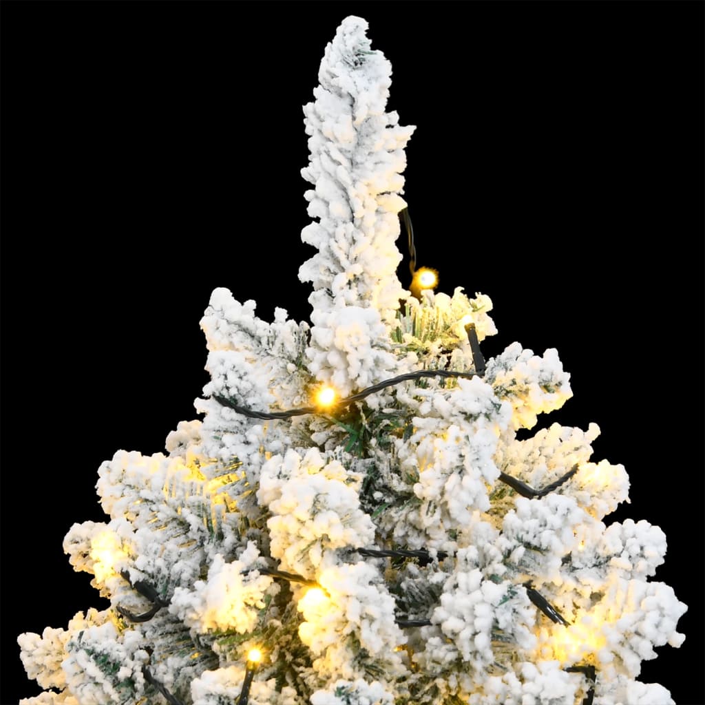Artificial Hinged Christmas Tree 300 LEDs & Flocked Snow 106.3"