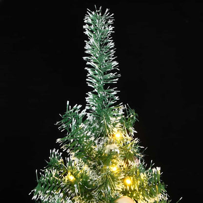 Artificial Christmas Tree 300 LEDs&Ball Set&Flocked Snow 70.9"