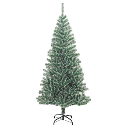 Artificial Christmas Tree 300 LEDs&Ball Set&Flocked Snow 70.9"