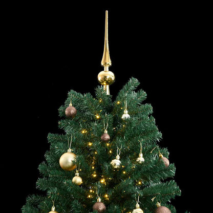 Artificial Hinged Christmas Tree 300 LEDs & Ball Set 70.9"