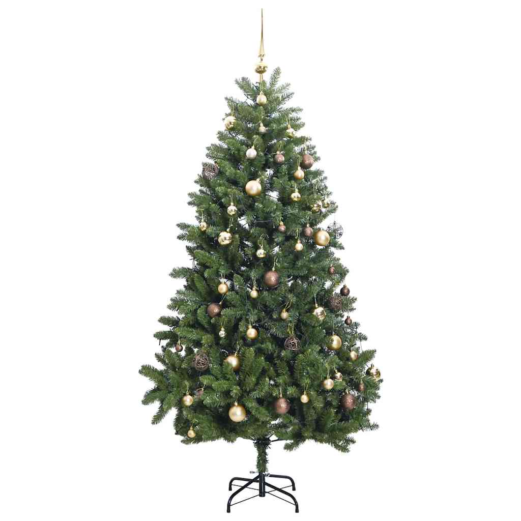 Artificial Hinged Christmas Tree 300 LEDs & Ball Set 106.3"