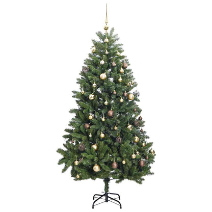 Artificial Hinged Christmas Tree 300 LEDs & Ball Set 106.3"