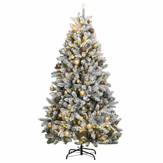 Artificial Hinged Christmas Tree 300 LEDs & Ball Set 106.3"