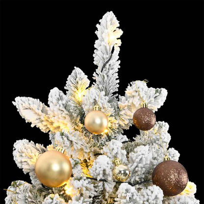 Artificial Hinged Christmas Tree 300 LEDs & Ball Set 106.3"