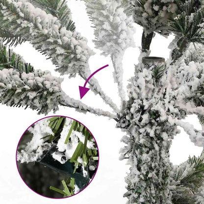 Artificial Hinged Christmas Tree 300 LEDs & Ball Set 106.3"