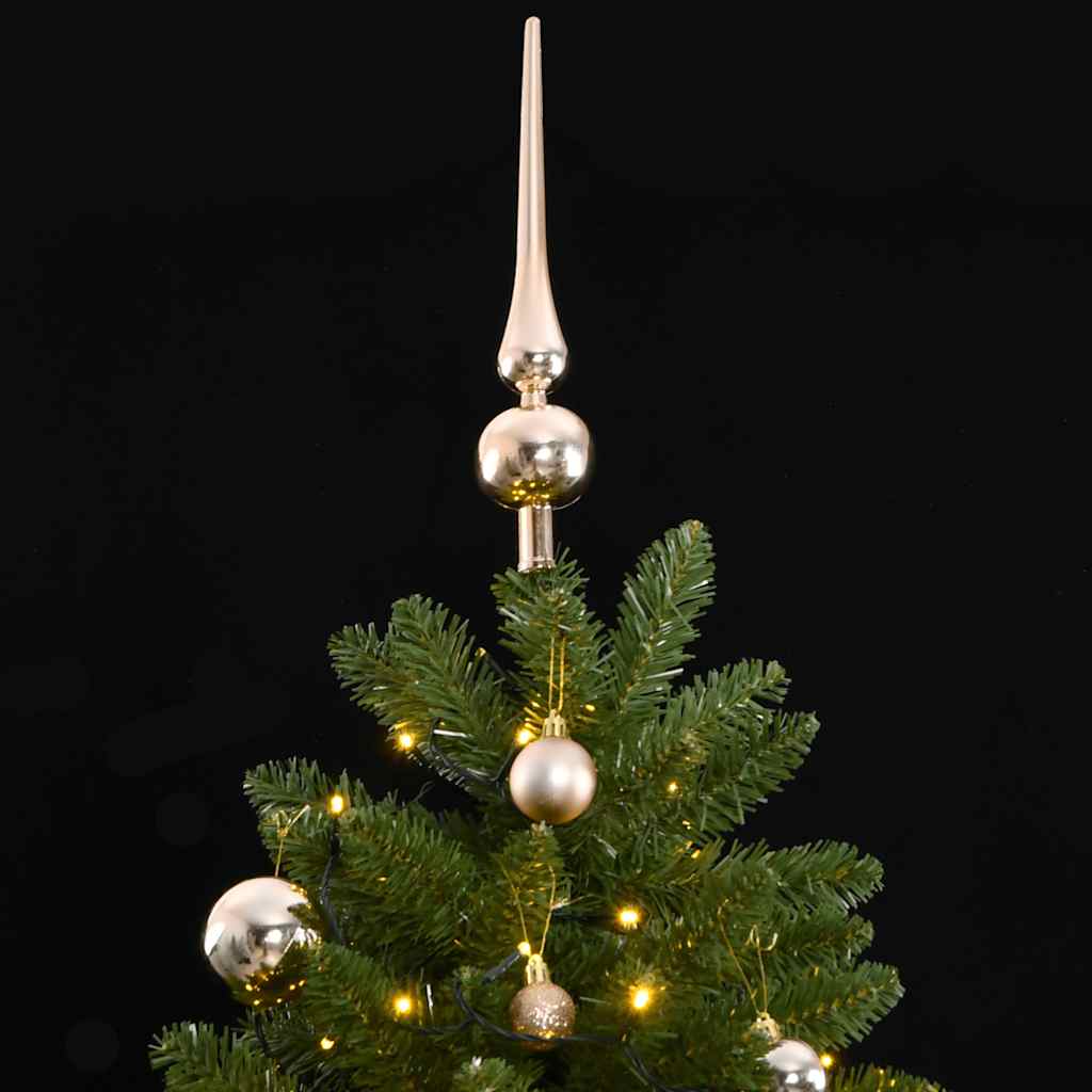 Artificial Hinged Christmas Tree 300 LEDs & Ball Set 118.1"