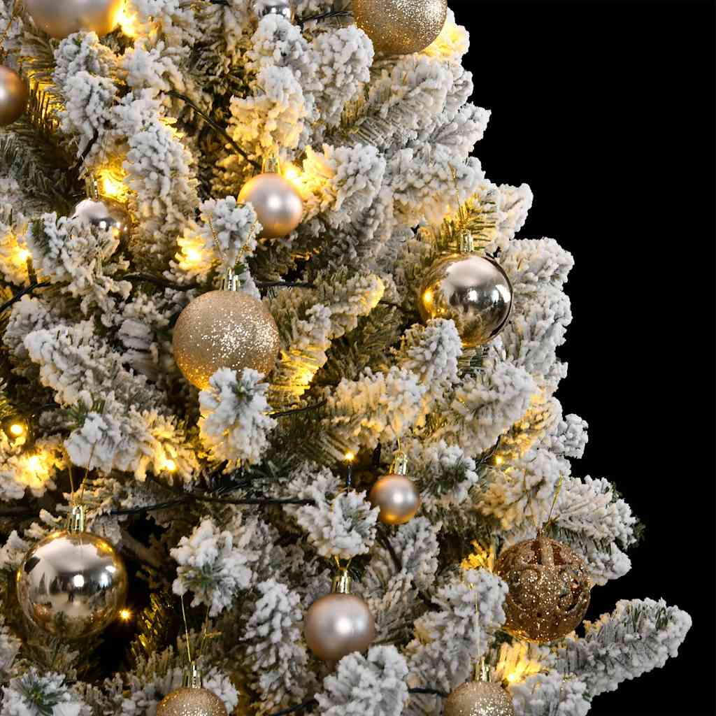 Artificial Hinged Christmas Tree 300 LEDs & Ball Set 106.3"