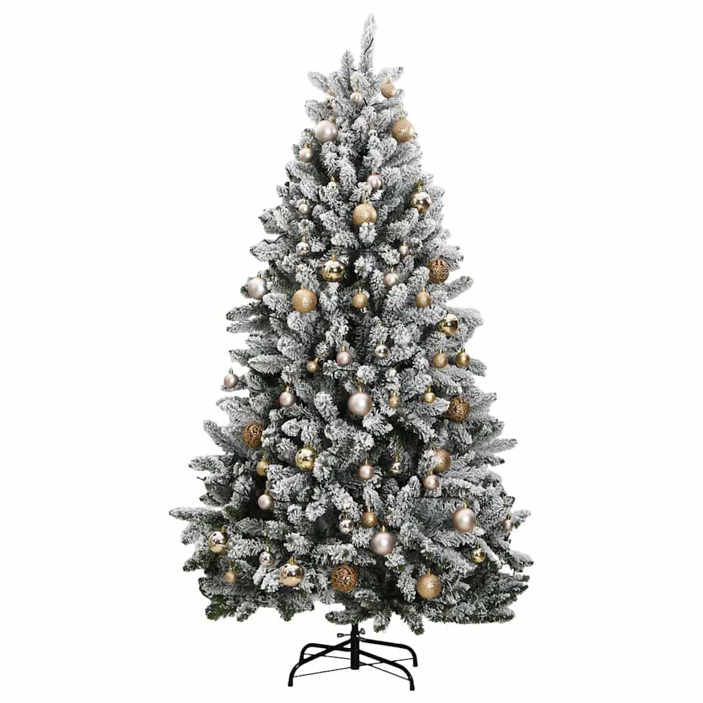 Artificial Hinged Christmas Tree 300 LEDs & Ball Set 106.3"