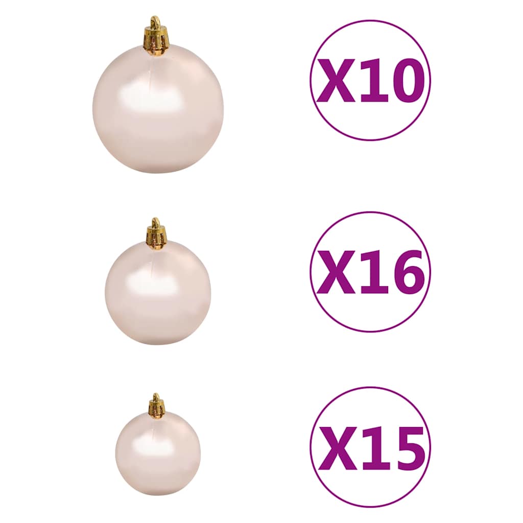 Artificial Hinged Christmas Tree 300 LEDs & Ball Set 106.3"