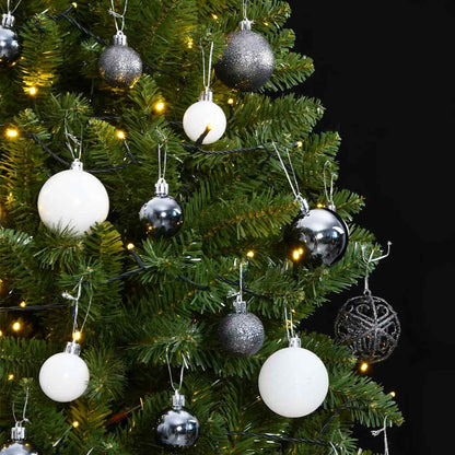 Artificial Hinged Christmas Tree 300 LEDs & Ball Set 106.3"