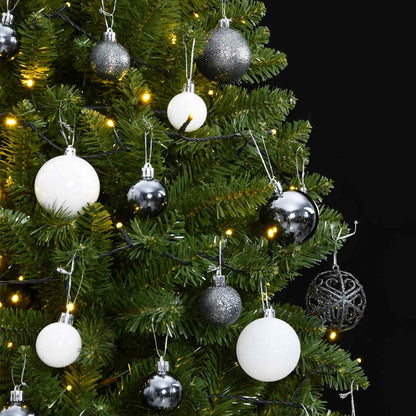 Artificial Hinged Christmas Tree 300 LEDs & Ball Set 118.1"
