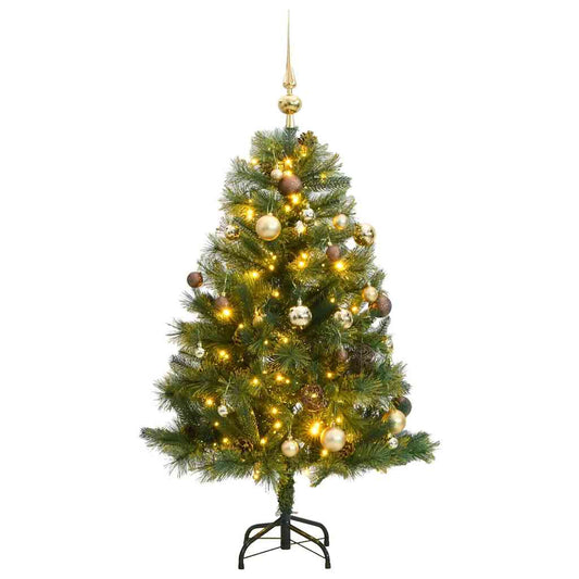 Artificial Hinged Christmas Tree Green PVC, PE, Metal Medium