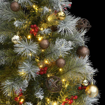 Artificial Hinged Christmas Tree 150 LEDs & Ball Set 47.2"
