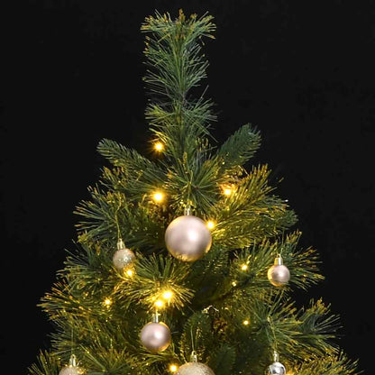 Artificial Hinged Christmas Tree 150 LEDs & Ball Set 47.2"