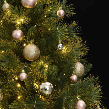 Artificial Hinged Christmas Tree 150 LEDs & Ball Set 47.2"