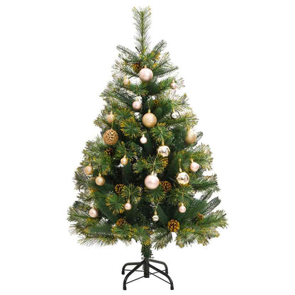 Artificial Hinged Christmas Tree 150 LEDs & Ball Set 47.2"