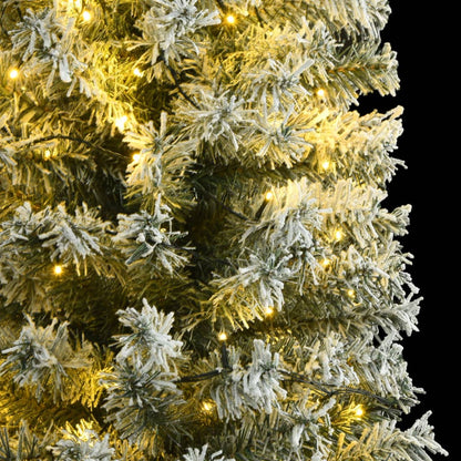 Slim Christmas Tree 300 LEDs & Flocked Snow 106.3"