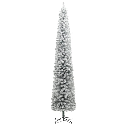 Slim Christmas Tree 300 LEDs & Flocked Snow 106.3"