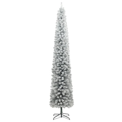Slim Christmas Tree 300 LEDs & Flocked Snow 118.1"