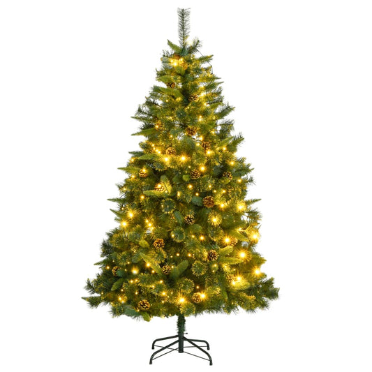 Artificial Hinged Christmas Tree 300 LEDs 82.7"