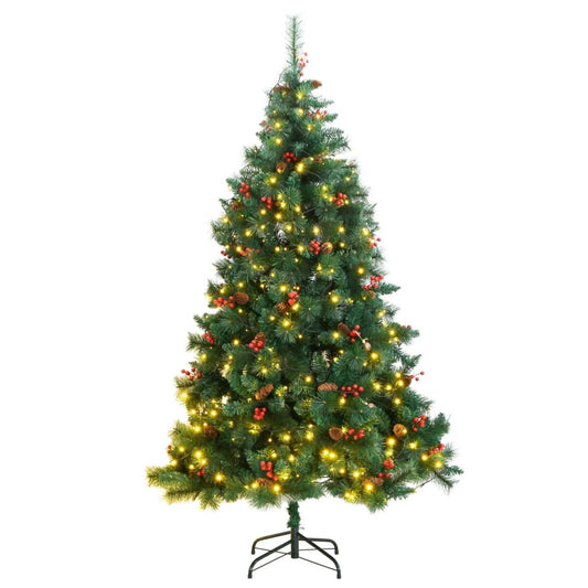 Artificial Hinged Christmas Tree 300 LEDs 70.9"