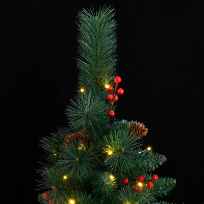 Artificial Hinged Christmas Tree 300 LEDs 82.7"