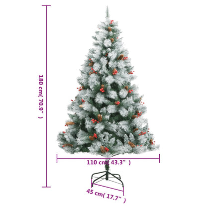 Artificial Hinged Christmas Tree 300 LEDs 70.9"