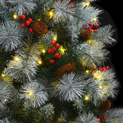 Artificial Hinged Christmas Tree 300 LEDs 82.7"
