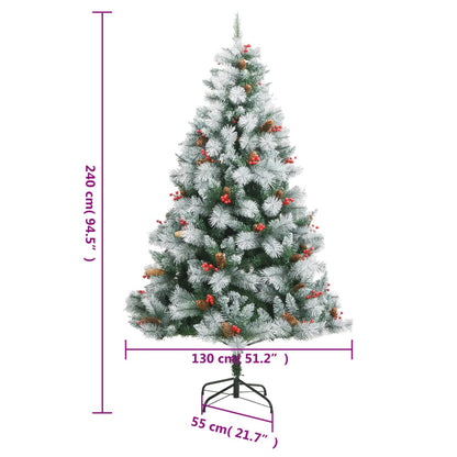 Artificial Hinged Christmas Tree 300 LEDs 94.5"