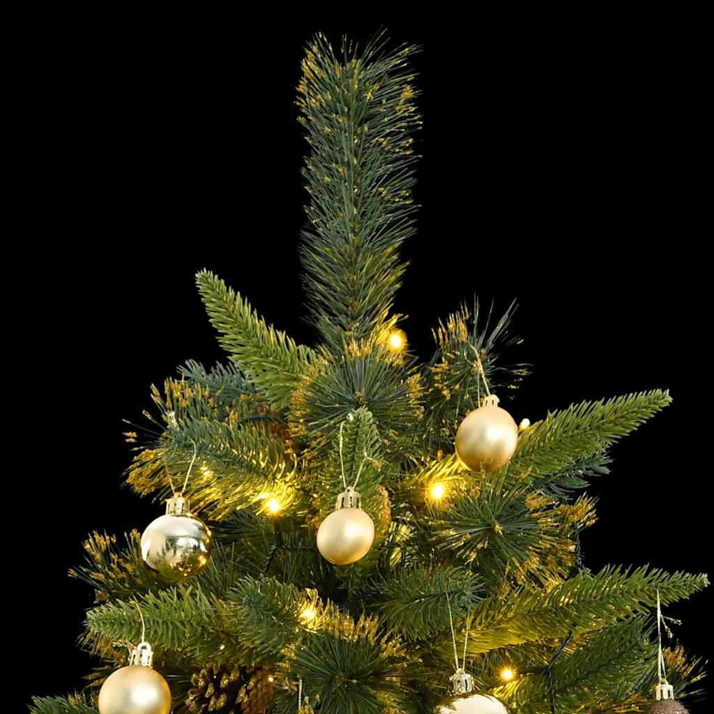 Artificial Hinged Christmas Tree 300 LEDs & Ball Set 70.9"