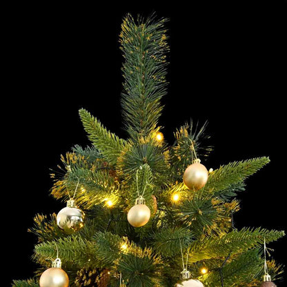 Artificial Hinged Christmas Tree 300 LEDs & Ball Set 82.7"