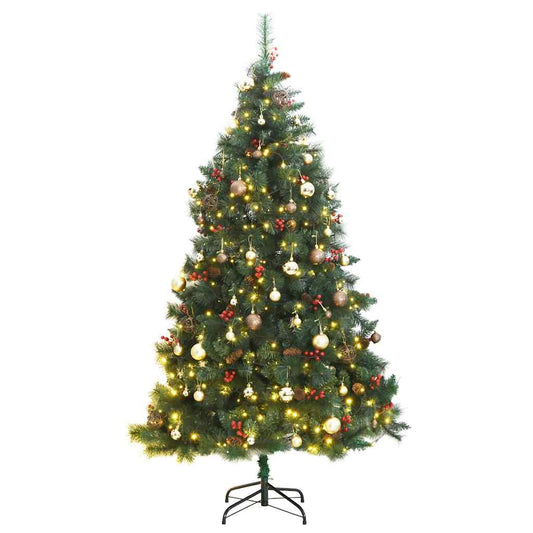 Artificial Hinged Christmas Tree 300 LEDs & Ball Set 70.9"