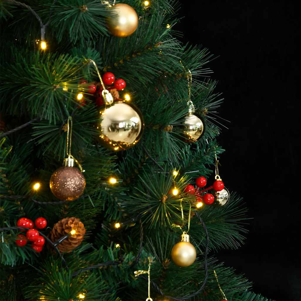 Artificial Hinged Christmas Tree 300 LEDs & Ball Set 70.9"