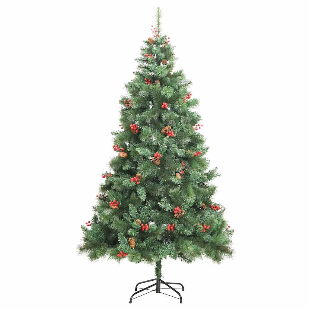 Artificial Hinged Christmas Tree 300 LEDs & Ball Set 70.9"