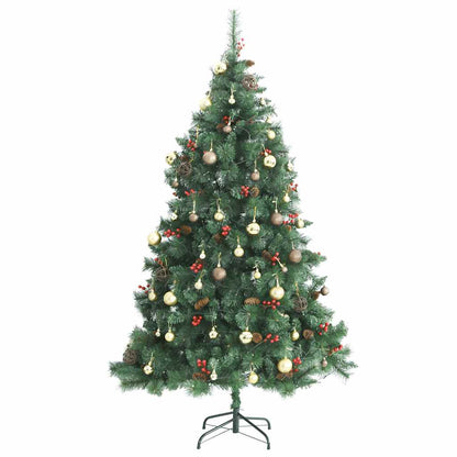 Artificial Hinged Christmas Tree 300 LEDs & Ball Set 82.7"