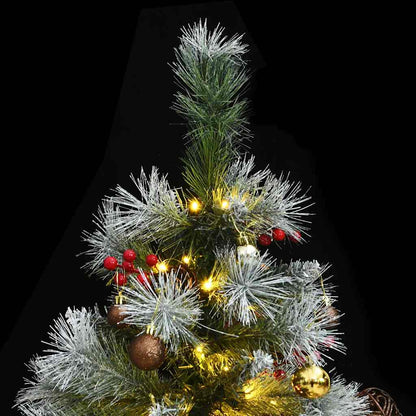 Artificial Hinged Christmas Tree 300 LEDs & Ball Set 82.7"