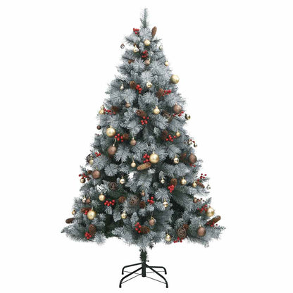 Artificial Hinged Christmas Tree 300 LEDs & Ball Set 82.7"