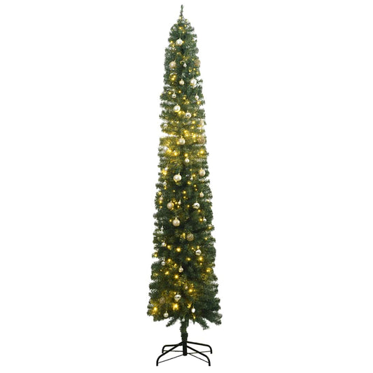 Slim Christmas Tree 300 LEDs & Ball Set 118.1"