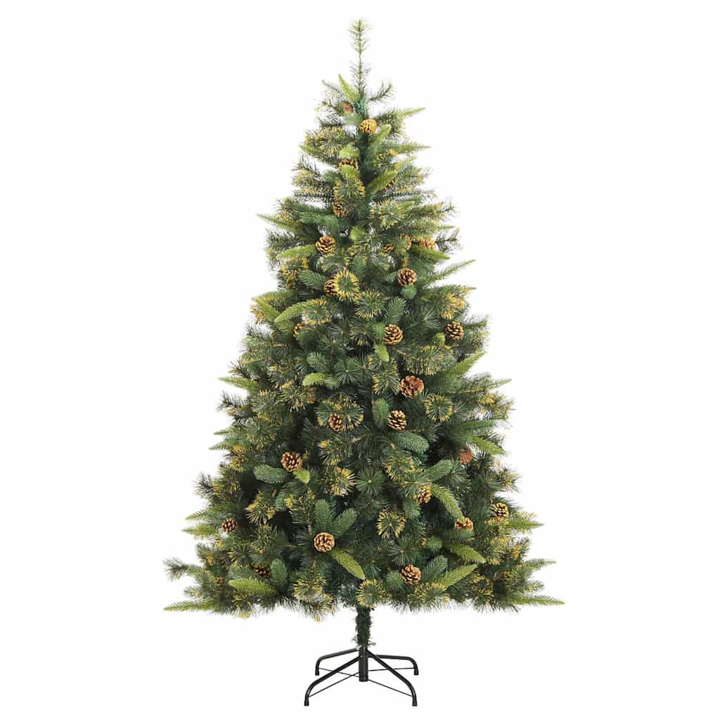Artificial Hinged Christmas Tree 300 LEDs & Ball Set 82.7"